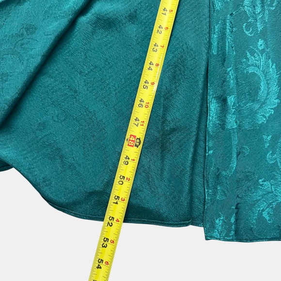 Victoria's Secret Green Slip Dress Maxi Side Slit Vintage Gold Label Size M - Picture 10 of 10